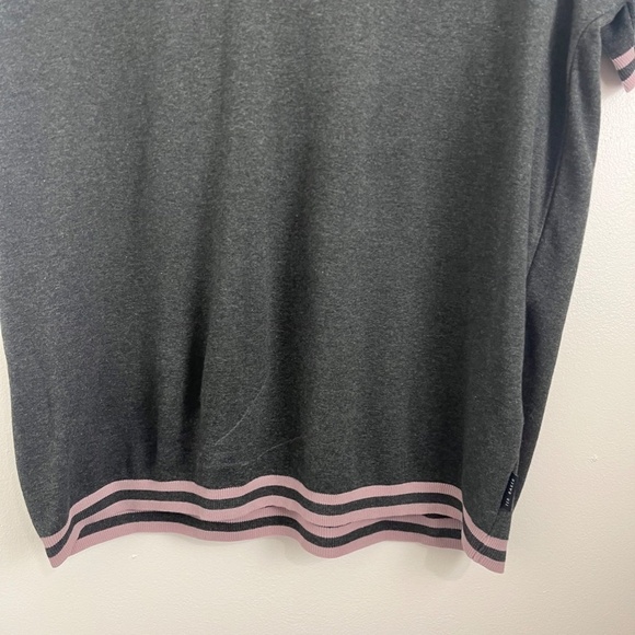 Ted Baker London Grey Polo Shirt w/ Pink Strip Trim - Picture 2 of 11